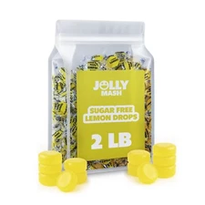 Sugar Free Lemon Drops Hard Candy | 2 LBS | Individually Wrapped Lemon Drops