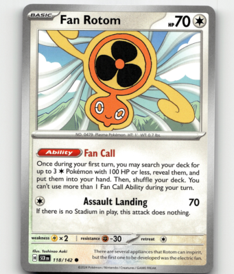 Fan Rotom Pokemon  Common  118/142 Stellar Crown | eBay
