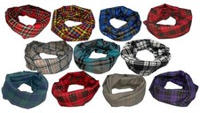 Adults Unisex Polyviscose Traditional Tartan Snood Neck Warmer Scarf