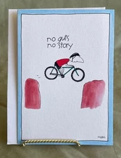 Vintage Blue Mountain Arts Heartstrings "No Guts No Story" Blank Greeting Card