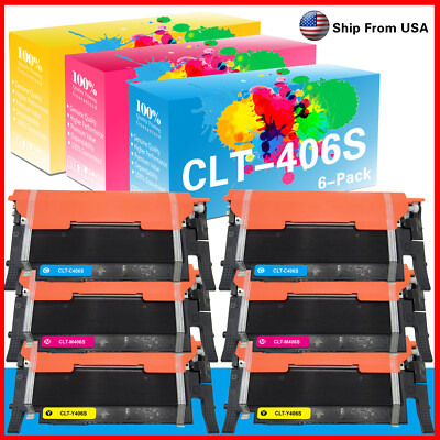 6PK CLT-406S CLT406S Toner Cartridge 406S for C460 CLX-3300 Printer (2C2M2Y)