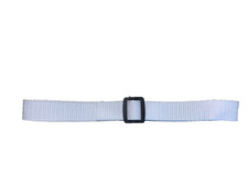 NEW Youth White Nylon Belt 18" Waist Belt Adjustable Child's Doll's Black Buckle