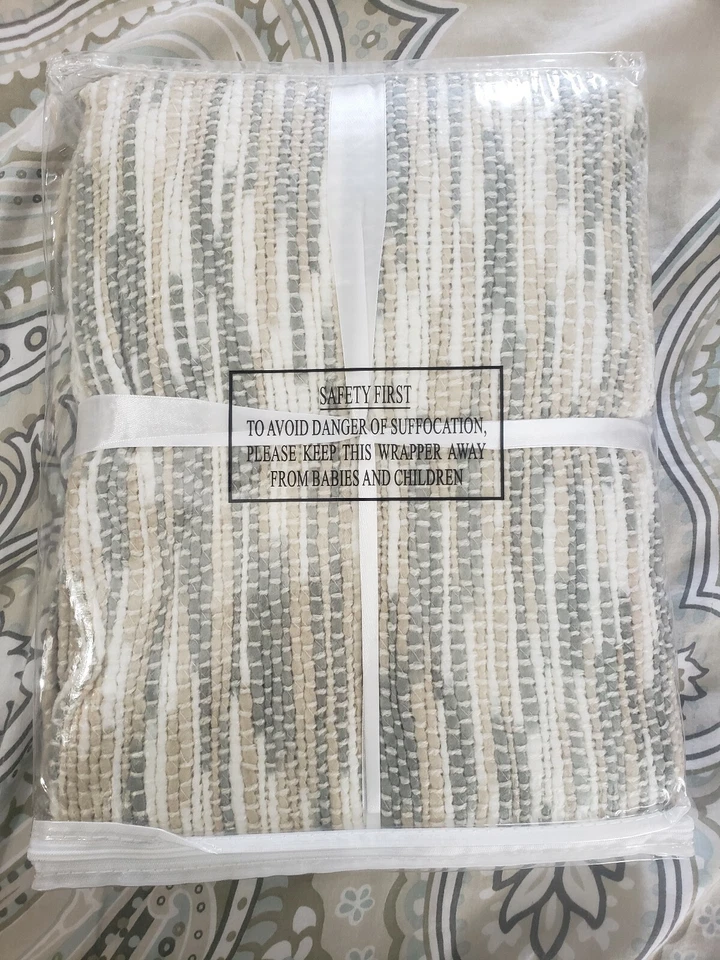 Surya Tee-1001 Throws Gris Crema 55" X 78" Foto 2 de 3