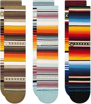Stance Curren Triple Pack Socks - X3 Pairs - Med/Large - Mens - SALE WAS £30!