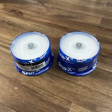 2- 25 PCS SPIN-X MINI DVD-R 1.46GB 4x White Inkjet Hub Printable