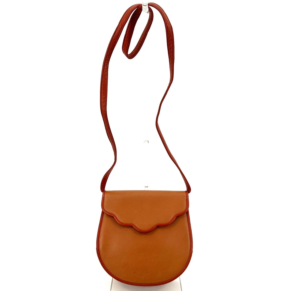 复古 YSL 橙色单肩包 皮革 — 第 4/4 张图片