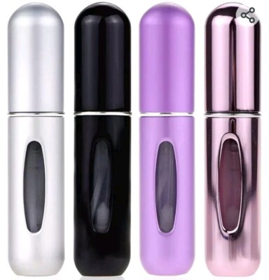 Portable Mini Refillable Perfume Atomizer Bottle Spray, Scent Pump Case Clear 