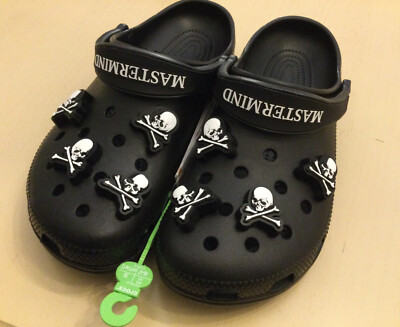 Crocs x Mastermind Classic Clog Black White Skull - Size 12 DS