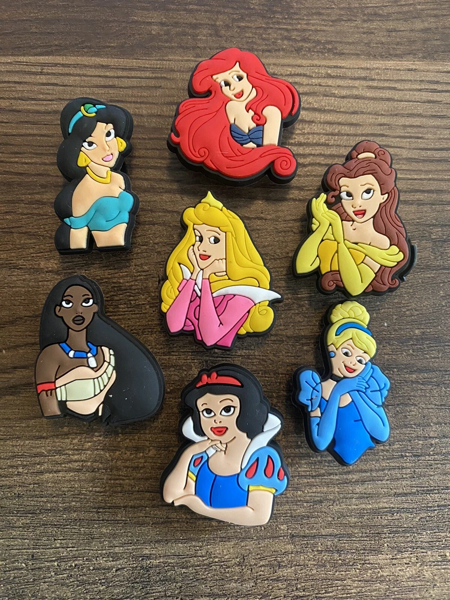 7 Disney Princess themed Croc Charms Jibz. Ariel jasmine belle Pocahontas