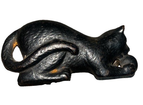 Antique Cast Iron Black Cat Bank