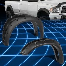 For 09-18 Dodge Ram 1500 Fleetside Pocket Rivet Wheel Cover Fender Flares Cover
