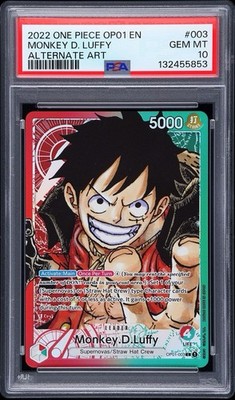 PSA 10 Monkey D Luffy Pre Errata Leader Alt Art One Piece TCG