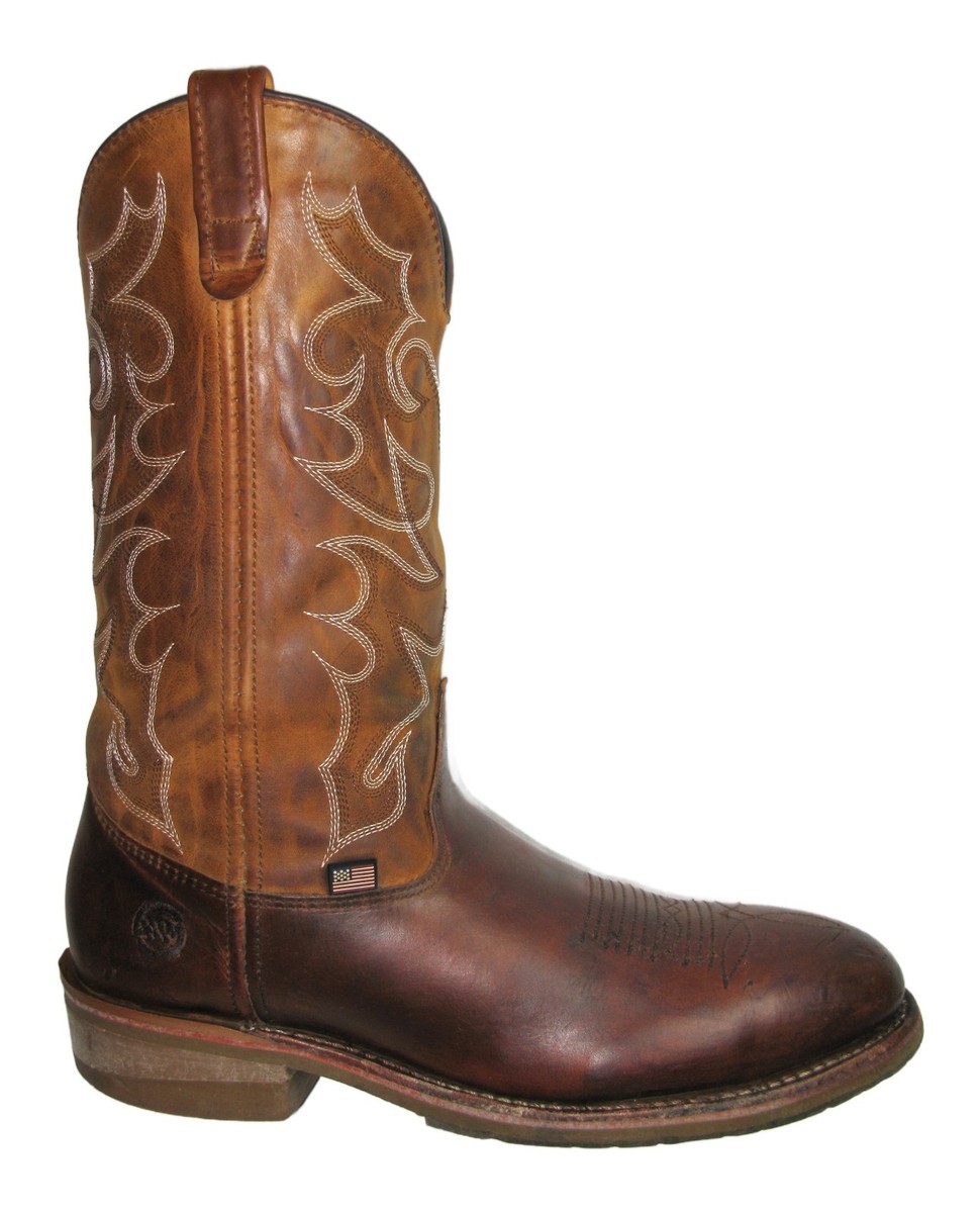 Vtg Double-H HH Mens Western Cowboy Boots Sz 11.5 D Steel  display picture 1