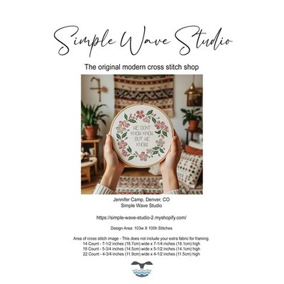 We Don't Know Know but we Know Funny Quote Stitch Pattern Chart KIT