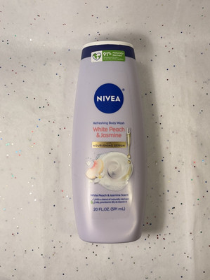NIVEA White Peach & Jasmine, Refreshing Body Wash + Nourishing Serum, 20 Fl Oz