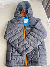 Columbia Boys Gray Thermal Reflective Omni-Heat Powder Lite Hooded Jacket XS New