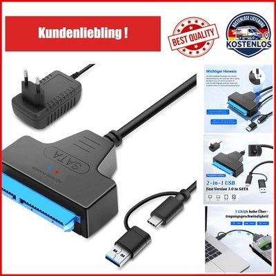 Wowfast SATA USB Adapter 2.5'' 3.5'' SSD/HDD mit 12V 2A Netzteil