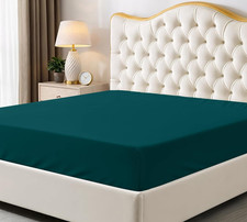 Hotel Quality Fitted Sheet Deep Pocket Breathable Soft Elastic Mattress Sheets