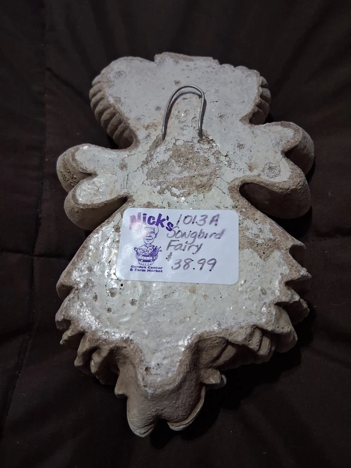 Carruth Studio “Songbird Fairy” Cast Stone Wall Plaque – Whimsical Sculpture - Image 3 of 3