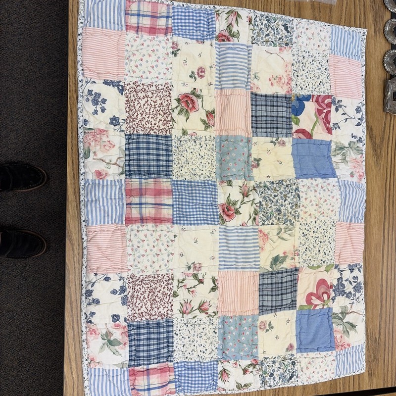 Pottery Barn Kids Pink And Light Blue And Pink Rose Stand Pillow Sham