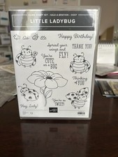 Stampin' Up- LITTLE LADYBUG 152384 Cling Rubber Stamp Set - NEW