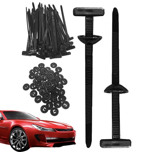 Ziplock Pro Cable Ties – 100-Pack Nylon Universal Buckle Ties With Pin & Button, UV Resistant, Self-Locking, For Car Repair & Cable Management