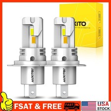 AUXITO H4 9003 LED Headlight White/Amber Bulb High Low Beam 6500K Super Bright B
