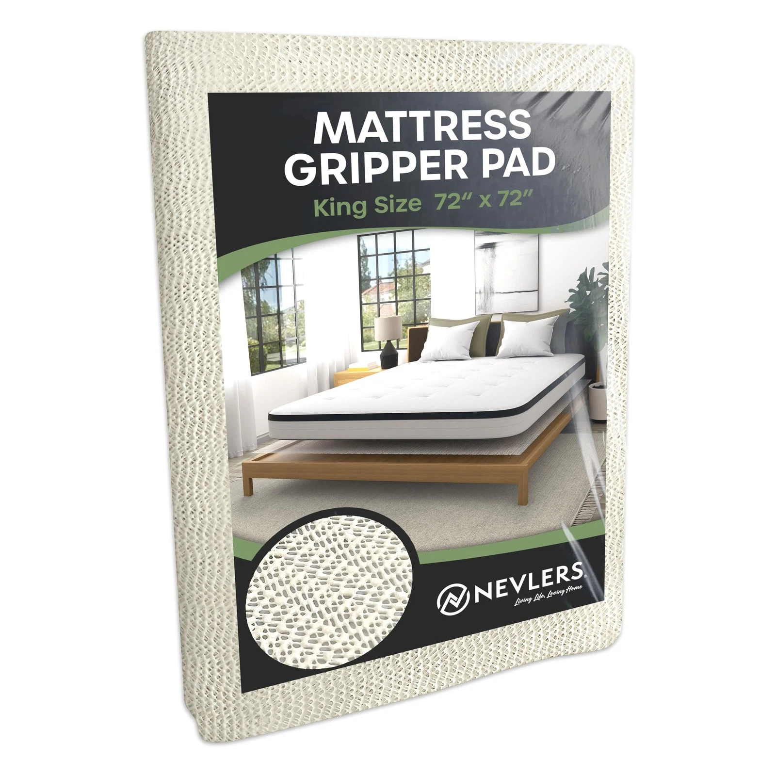 King Size 72" x 72" Mattress Slide Stopper – Non Slip Mattress Gripper Pad | ...