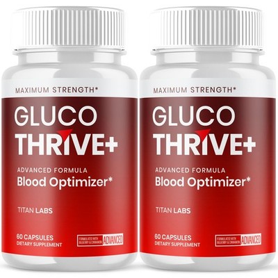 (2 Pack) Gluco Thrive Advanced Blood Health Support Vitamin GlucoThrive 120 Caps