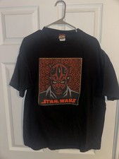Vintage 1999 Star Wars Episode 1 Darth Maul T Shirt XL Movie Promo Dark Side EUC