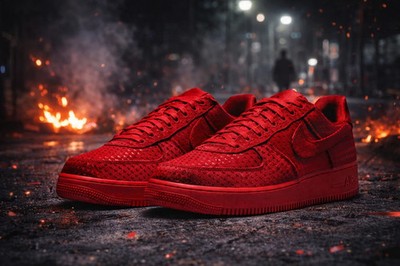 Mens SIZE 12 Air Force 1 Retro 'Valentine's Day' Casual Shoes IB6836-600 RED