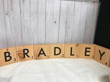 "Bradley" Scrabble Letter Blocks Vinyl Letters