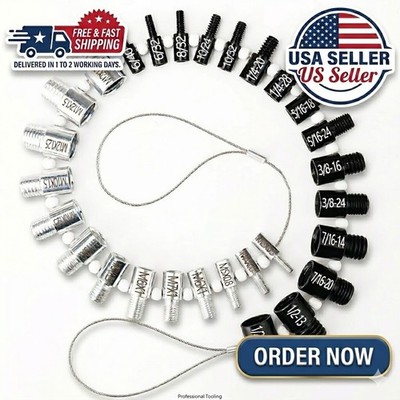 Nut and Bolt Thread Checker Inch & Metric Thread Gauge Nut and Bolt Size Gauge