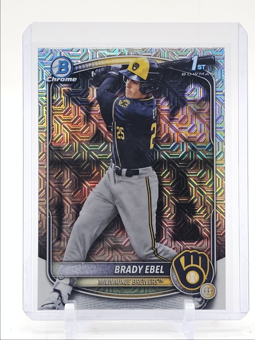 BRADY EBEL 2025 BOWMAN CHROME DRAFT 1ST MEGA BOX MOJO REFRACTOR Q5747