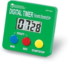 Learning Resources Digital Timer Counts Down Up Minutes Seconds