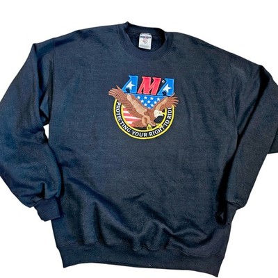 AMA American Motorcyclist Association Freedom Rider Eagle Sweatshirt VTG Sz L