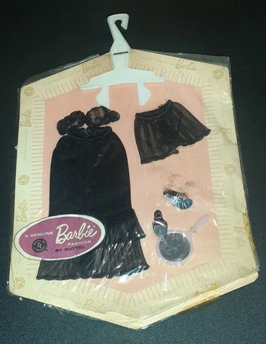Vintage 1960s Mattel Barbie fashion  black lingerie set