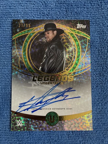 2025 Topps WWE Undertaker Serial Auto /99 Autographed Wrestling Legends Blue Ink