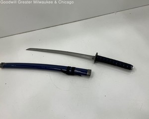 Decorative Katana Sword And Blue Sheath