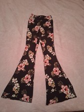 No Boundaries Small Pants Stretch Flare Floral Womens Bottoms NOBO