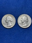 1960 Washington Silver Quarters (2) 90% Silver Circulated