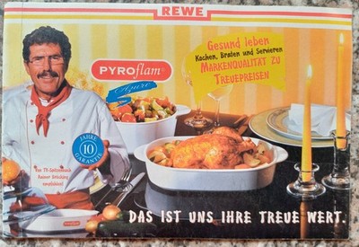 Altes REWE Treueheft mit einigen Treuepunkten ca. 90er Jahren Werbung Pyroflam