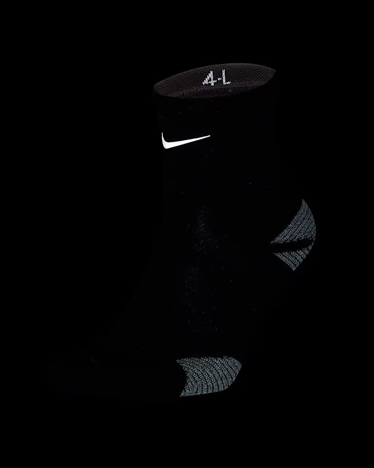 Nike Grip Racing Running Ankle Socks Gym Training Reflective SK0122-010 UK 5 - 6 - Image 3 of 3