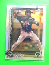 Otto Lopez 2025 Topps Chrome #134 Sepia Refractors Miami Marlins