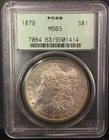 1879 P PCGS MS 63 Morgan Silver Dollar Old Green Holder