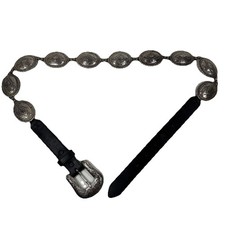 Tony Lama Women  s Vintage Silver  Black Leather Concho Western Belt Size 34