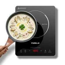 Portable Induction Cooktop 1800W Countertop Burner with 20 Temp/Power Setting...