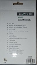 Kewtech KT117 Digital Multimeter 600V 10A AC/DC TRMS