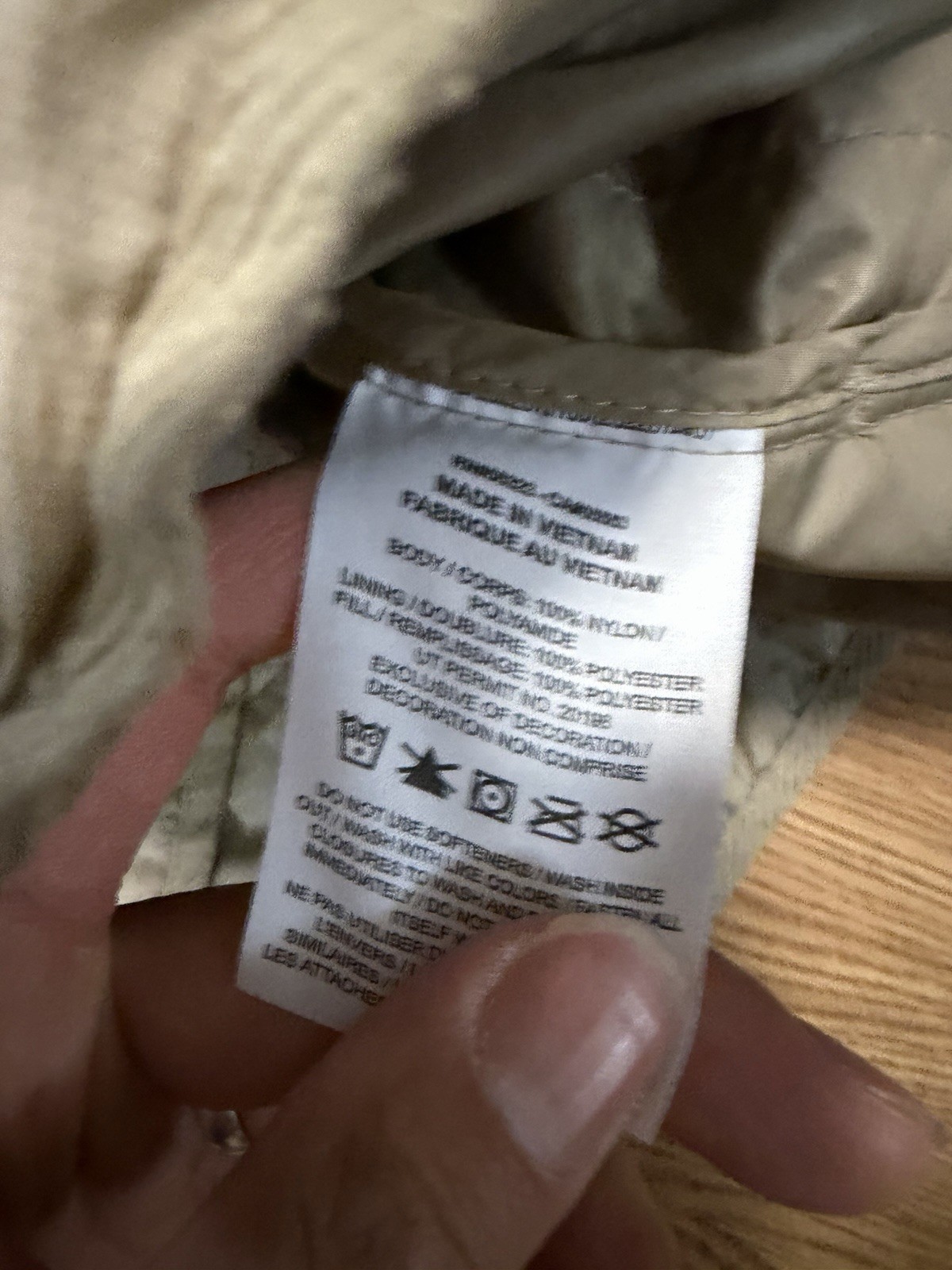 Nike Life Woven Insulated Military Vest Men's Size Large Therma-Fit Beige image 6