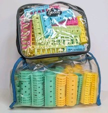 Lot 40 Vintage Plastic Snap-on Hair Rollers/Curlers Goody Wil-Hold Short Hair